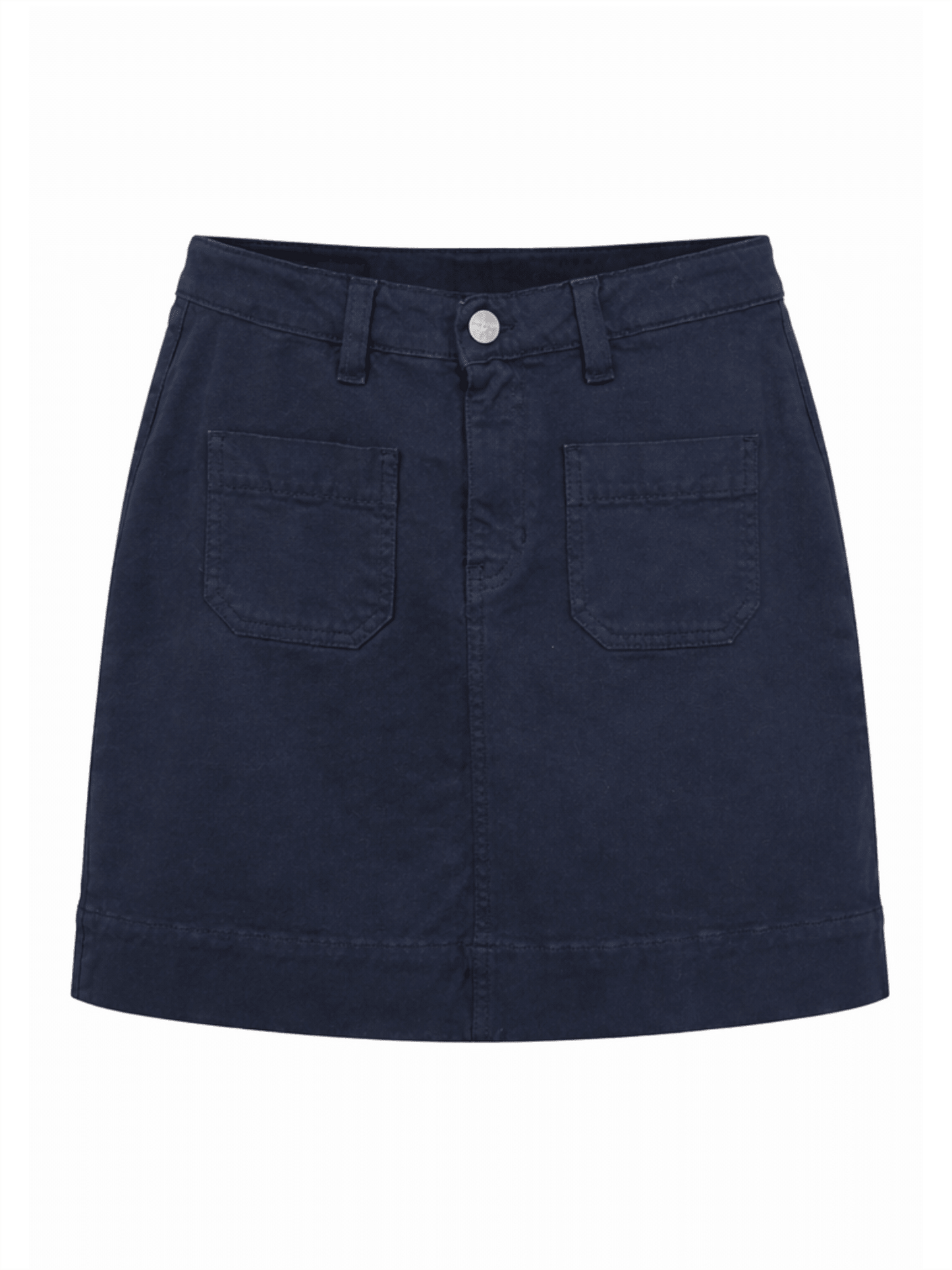 Monica Soft Drill Stretch Skirt - Navy - at home