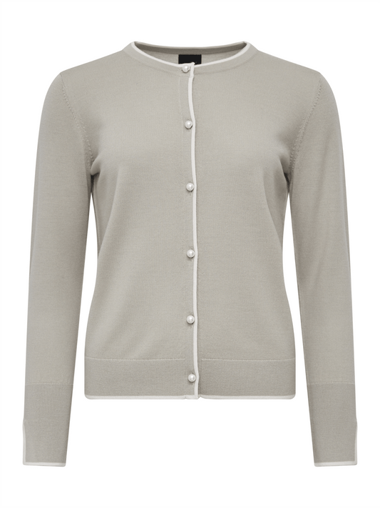 Natalie Cardigan - Sand - at home
