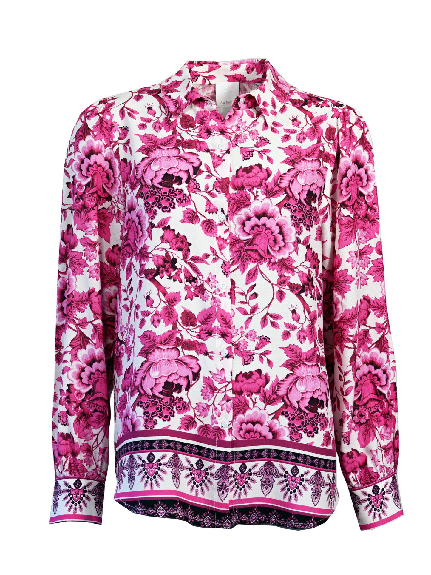 Nora Blouse - Sangria Sunset - at home