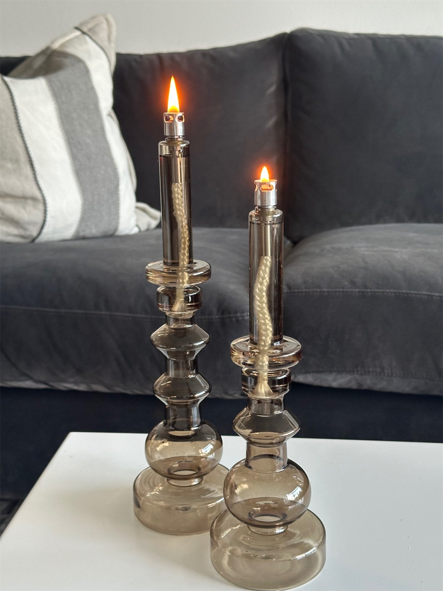 Oljelampe - Candleholder Champagne L - at home