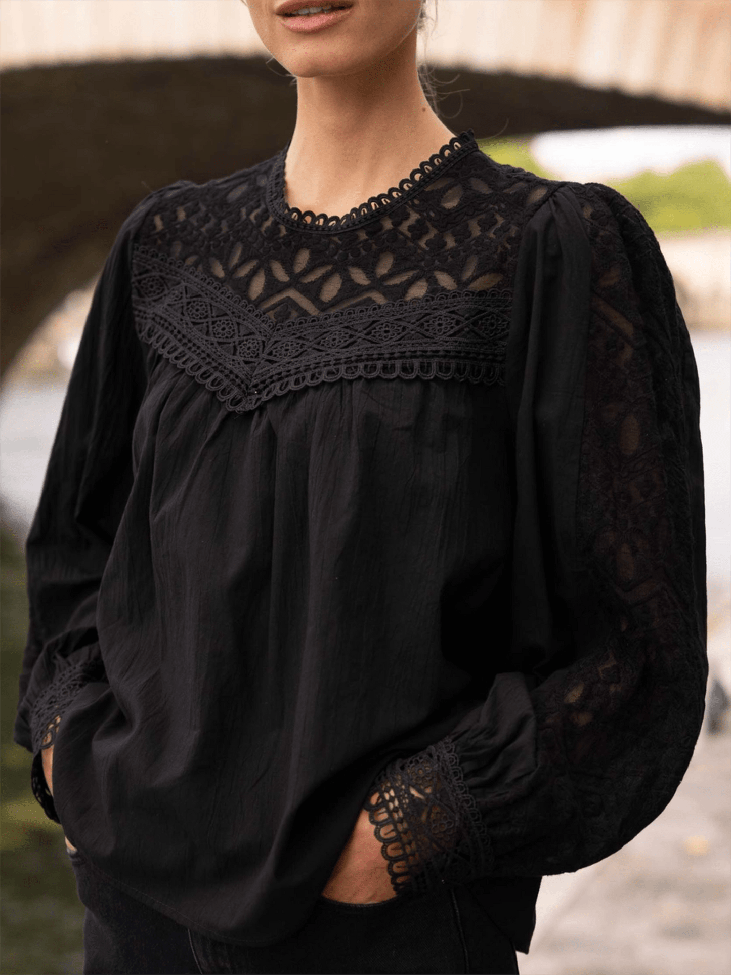 Philippa Blouse - Black - at home