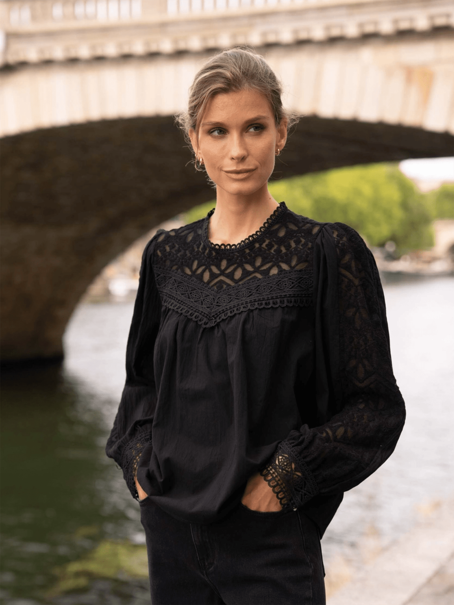 Philippa Blouse - Black - at home
