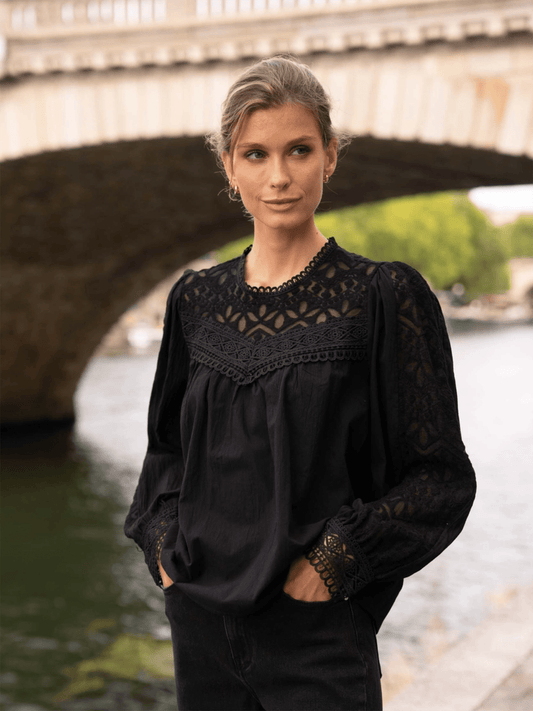 Philippa Blouse - Black - at home