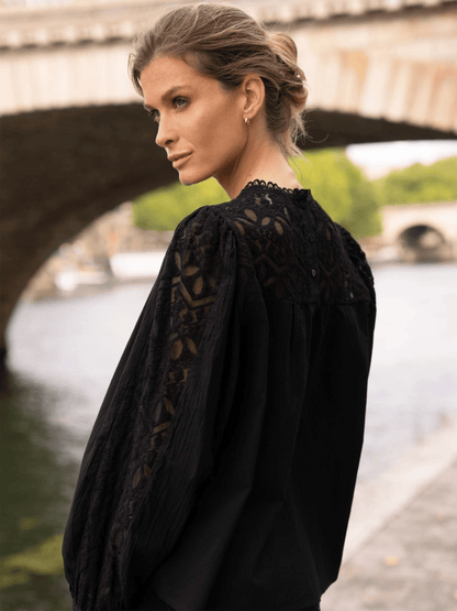 Philippa Blouse - Black - at home