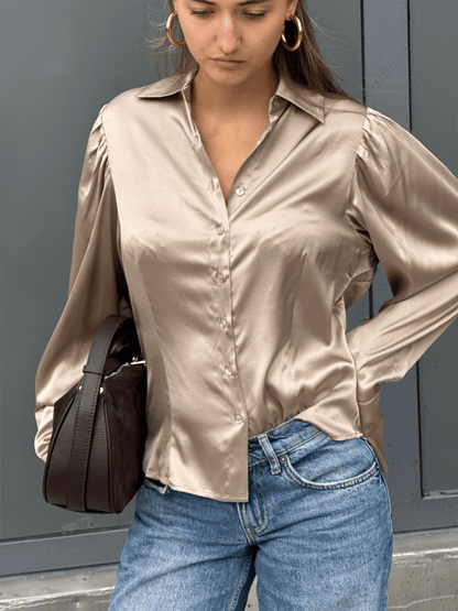 Pixie Blouse - Champagne - at home