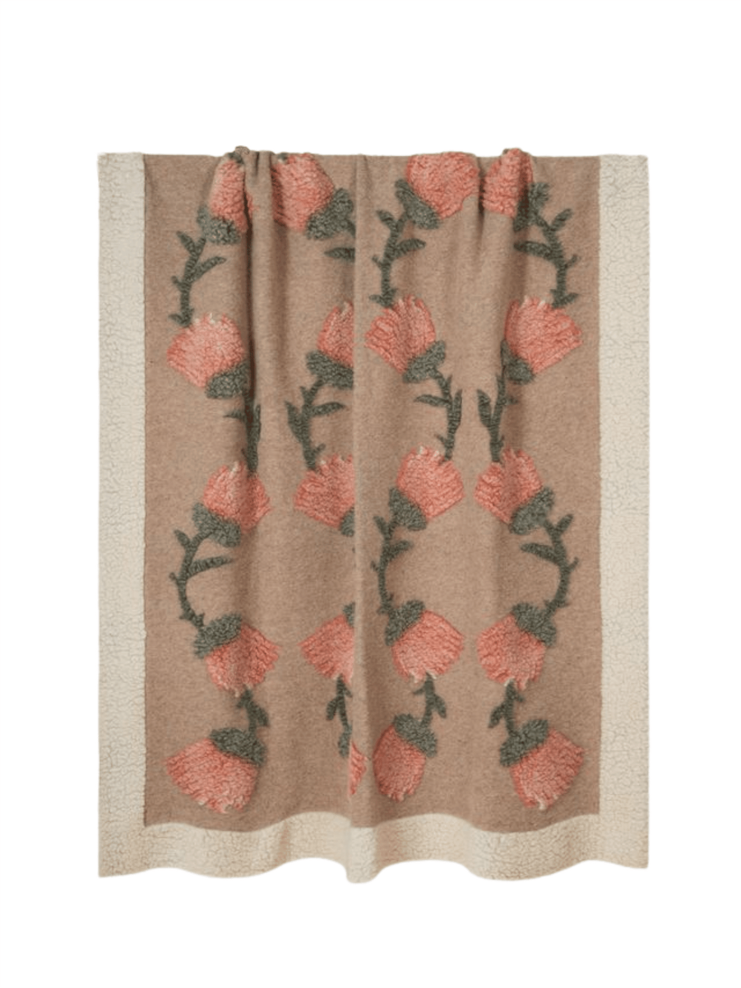Pledd - Fane Aprikot 150x190 Boiled Wool - at home