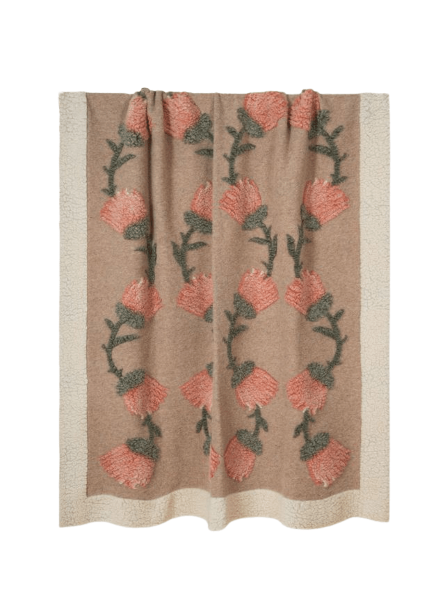 Pledd - Fane Aprikot 150x190 Boiled Wool - at home
