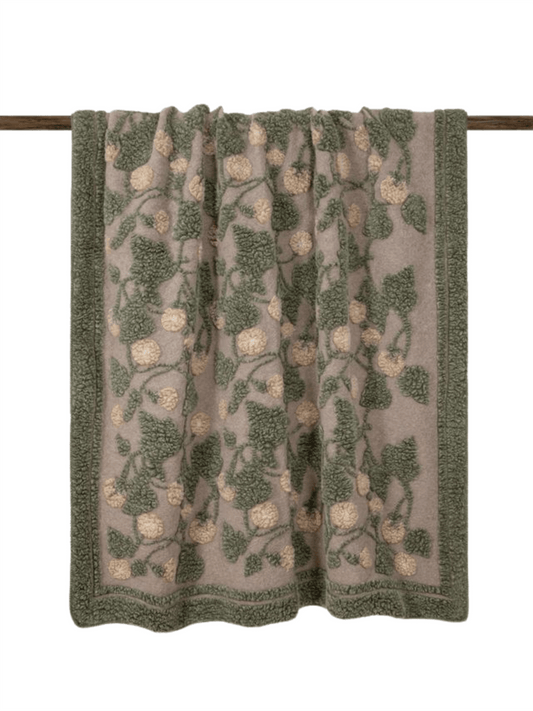 Pledd - Melodia Green 150x190 Boiled Wool - at home