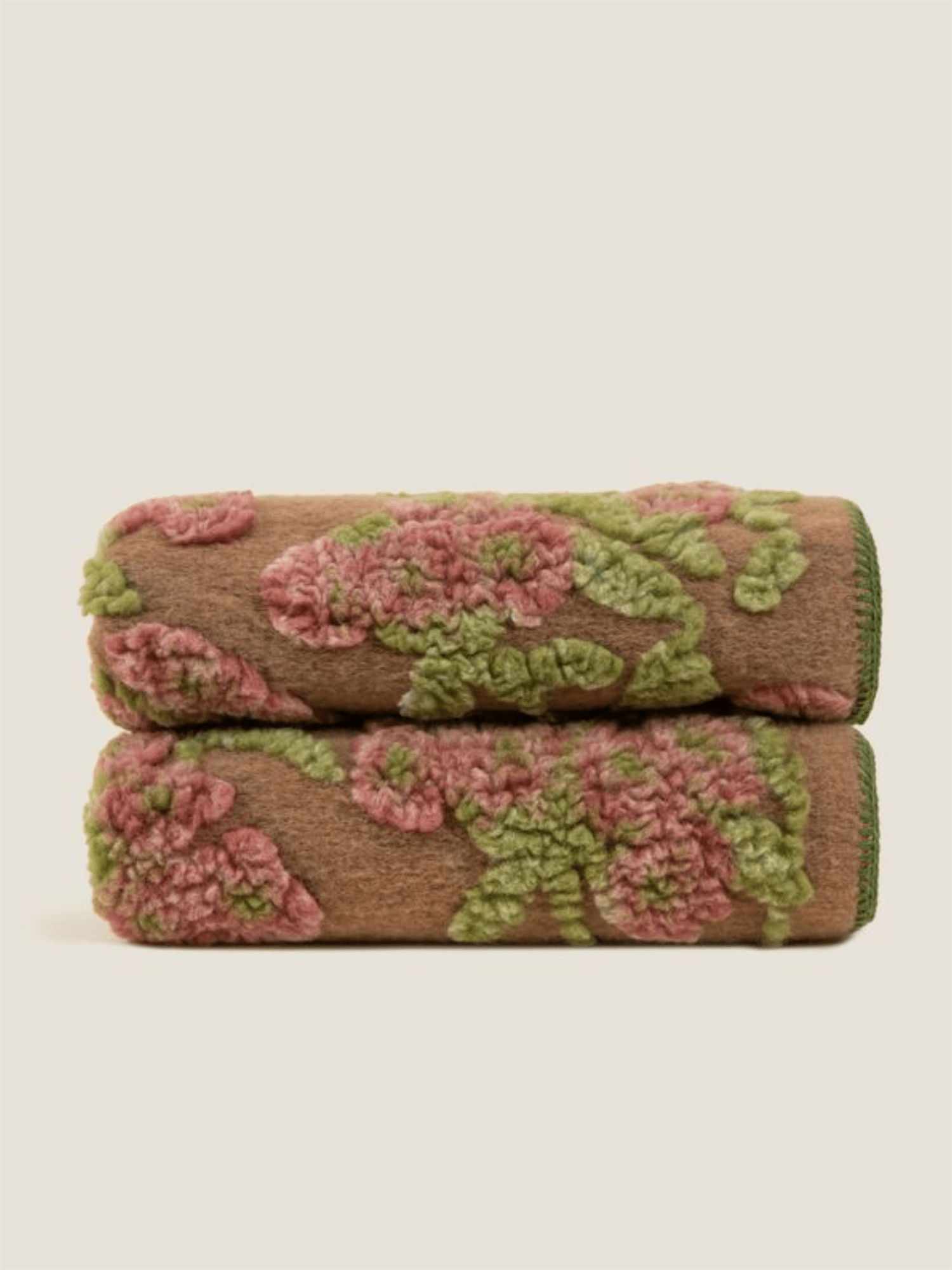 Pledd - Old Flower 150x190 Easy Boiled Wool - at home