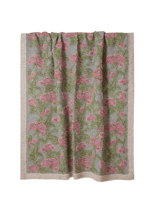 Pledd - Old Flower 150x190 Easy Boiled Wool - at home