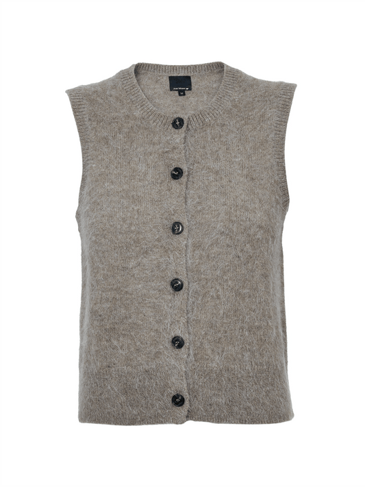 Poppy Waistcoat - Praline Beige - at home