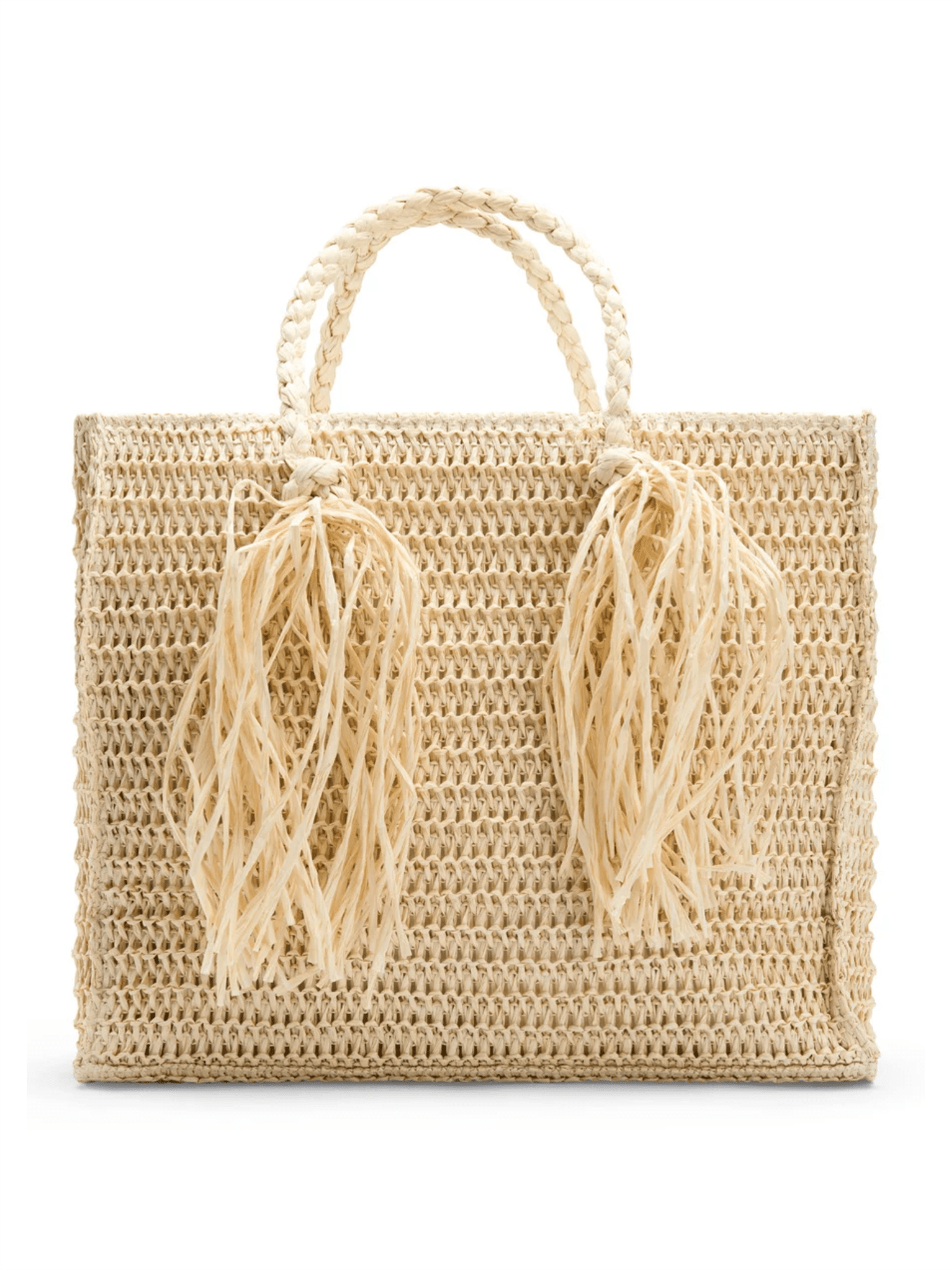 Rikke Straw Bag - Beige - at home