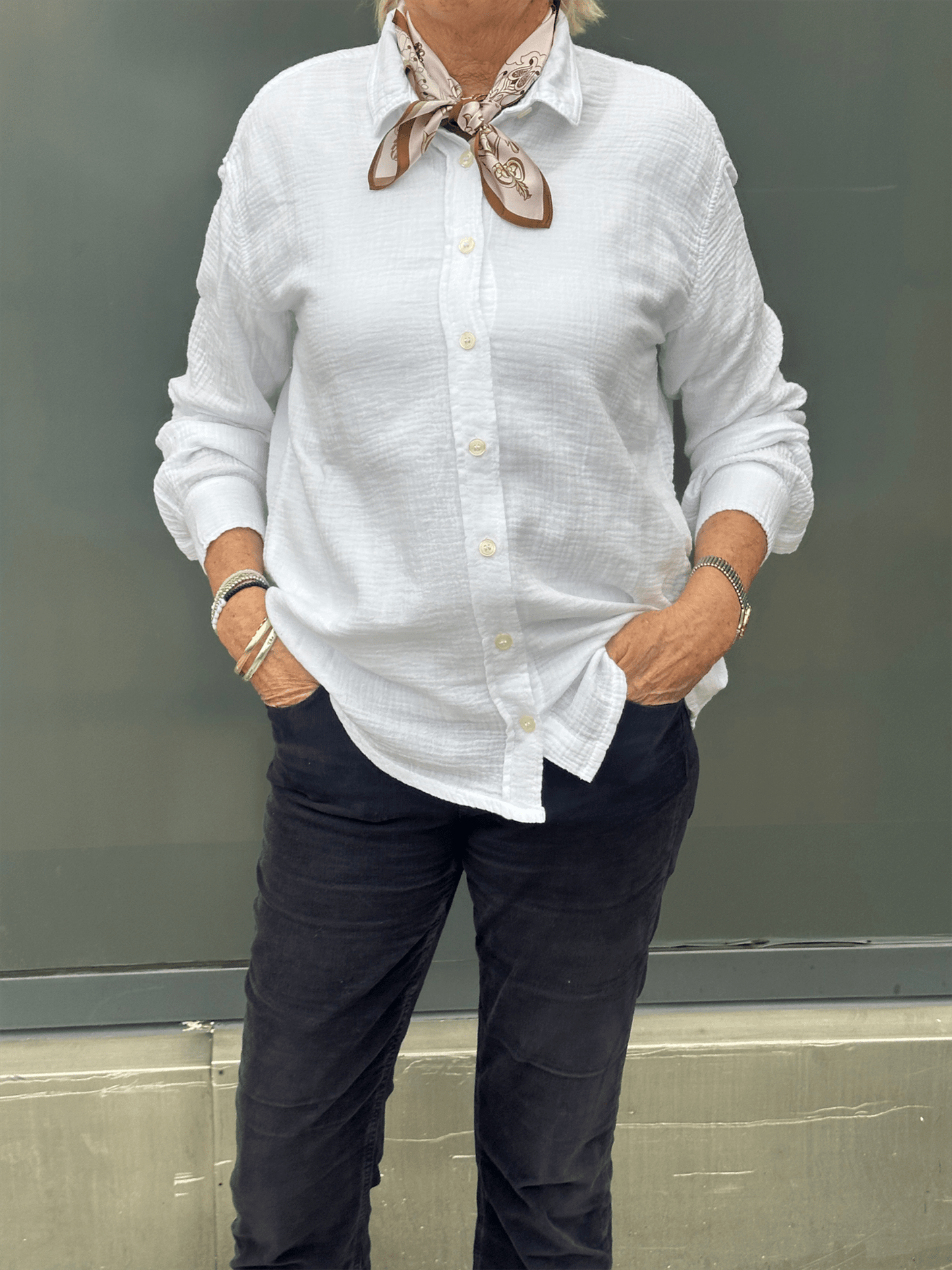 Rosalie Shirt - White - at home