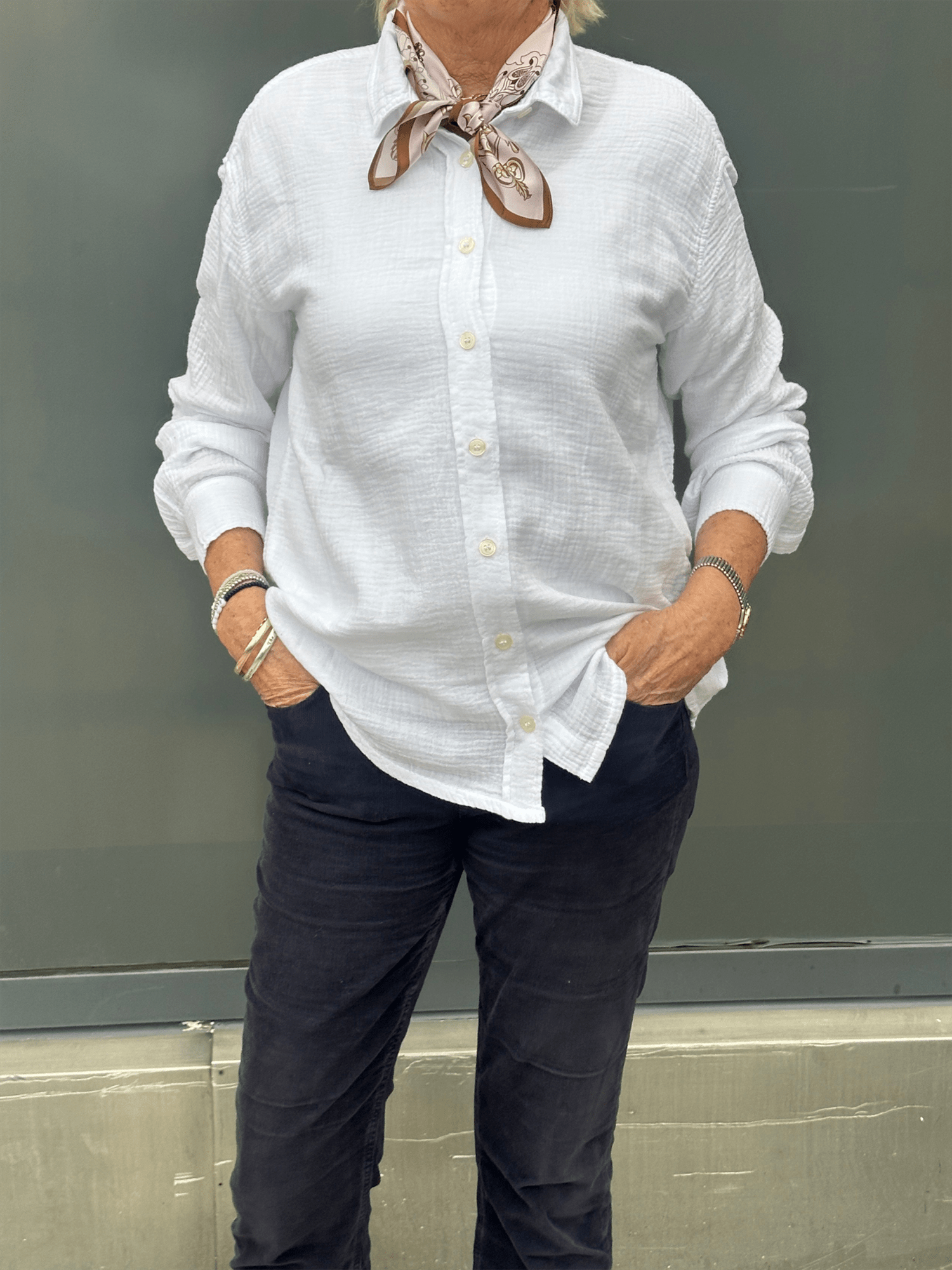 Rosalie Shirt - White - at home