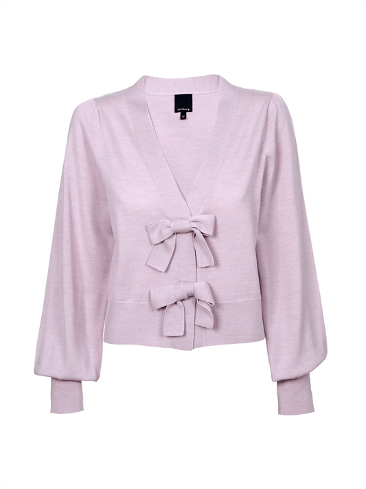 Rosie Cardigan - Pale Rose - at home