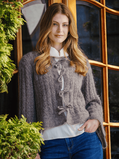Ruby Cardigan - Cappuccino - at home