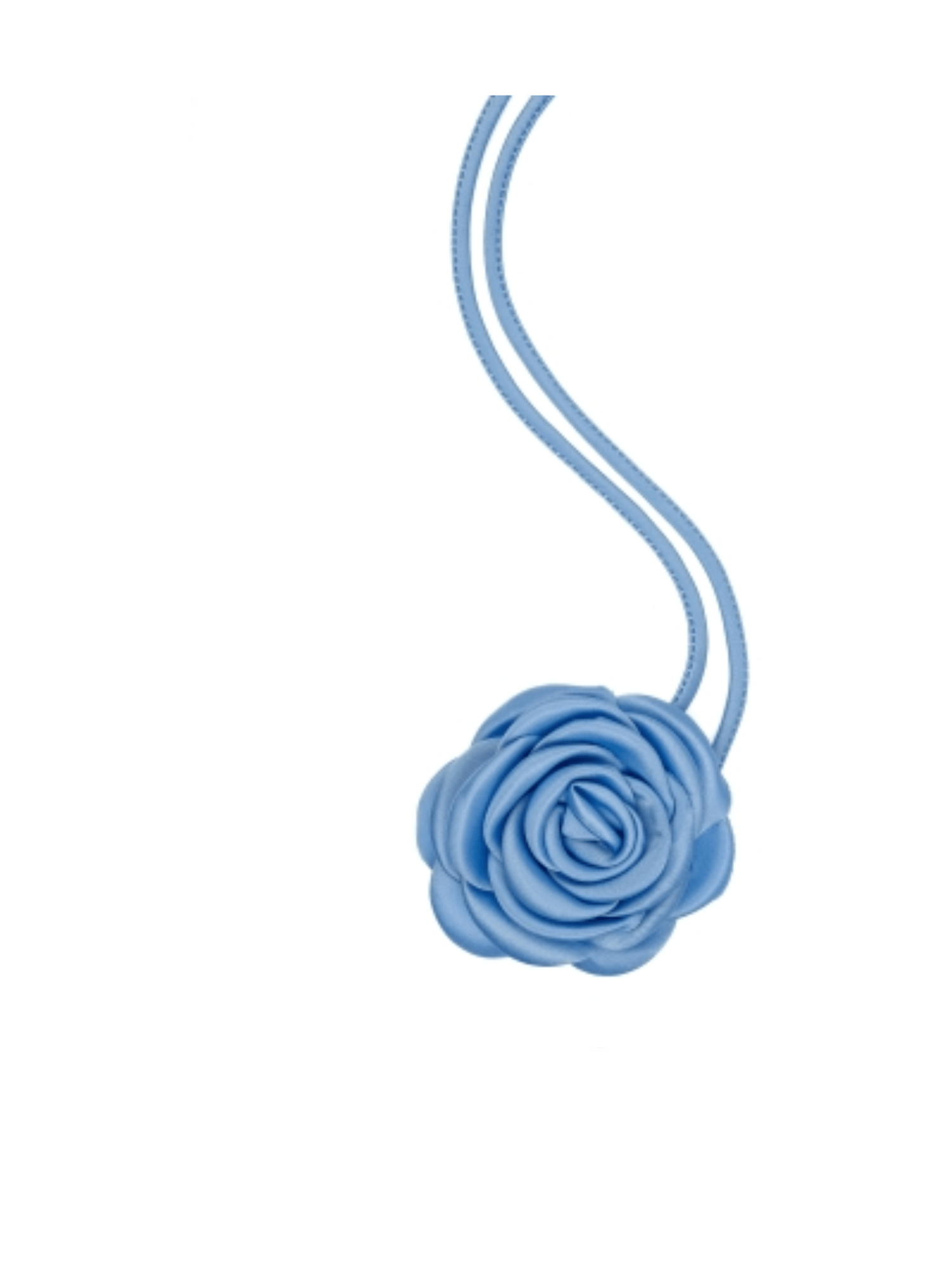 Satin Rose Brooch - Ibiza Blue - at home