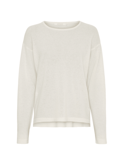 Selina Pure Cashmere Pullover - White - at home