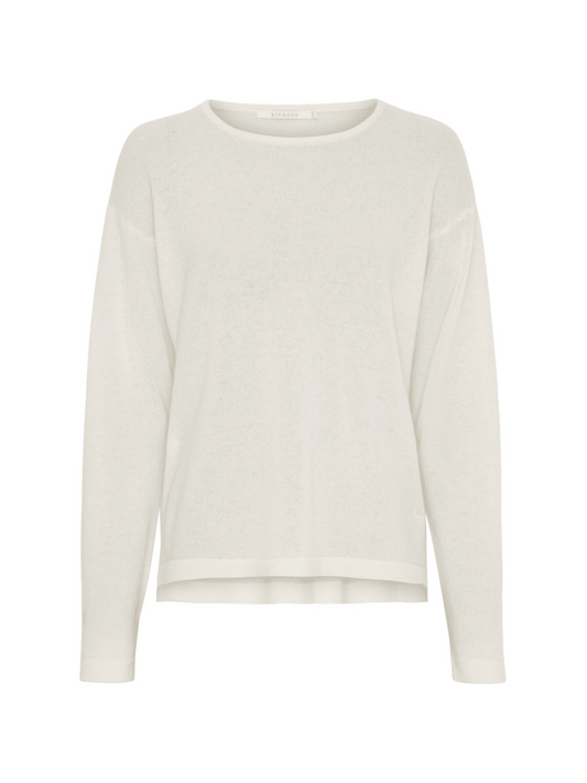 Selina Pure Cashmere Pullover - White - at home