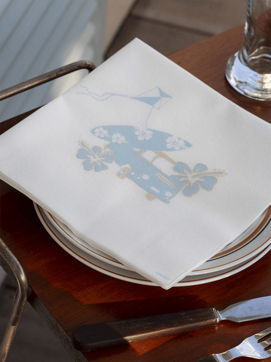 Servietter - Blue Caravan 40x40cm - at home