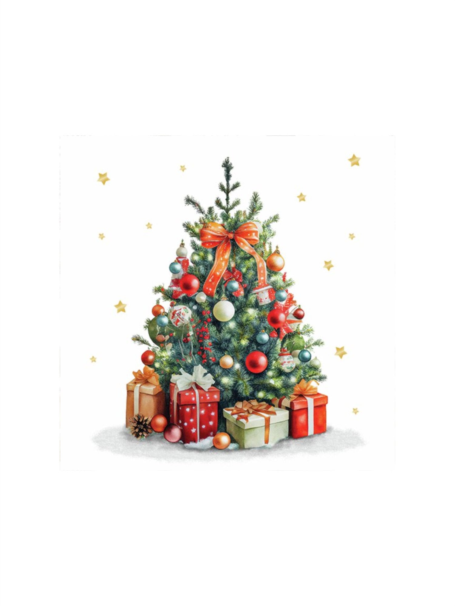 Servietter - Decorated Christmas Tree 33x33cm - at home