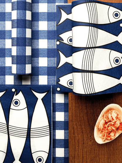 Servietter - Fisk 40x40cm - at home
