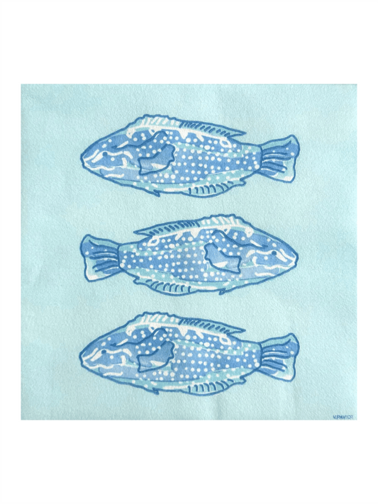 Servietter - Fisk Mint 40x40cm - at home