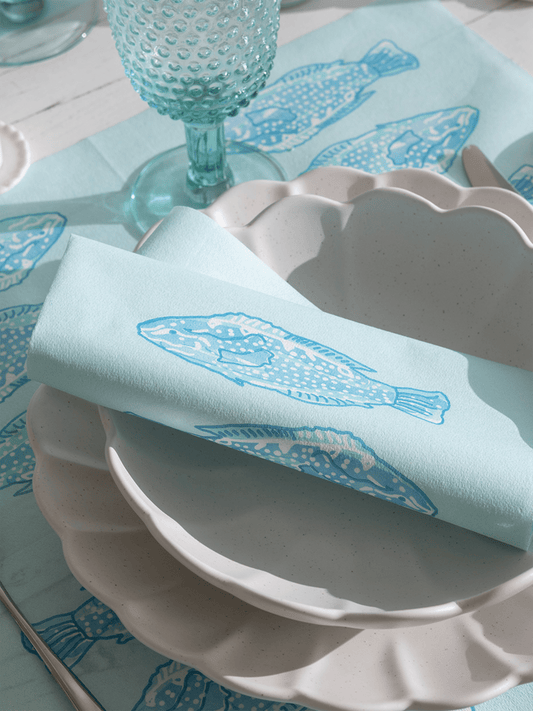 Servietter - Fisk Mint 40x40cm - at home