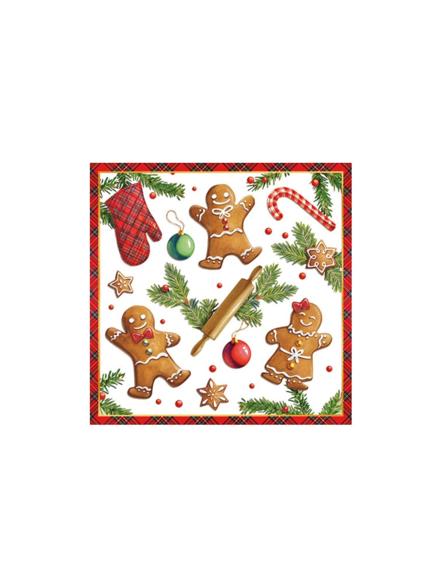 Servietter - Gingerbread Cookies 25x25cm - at home