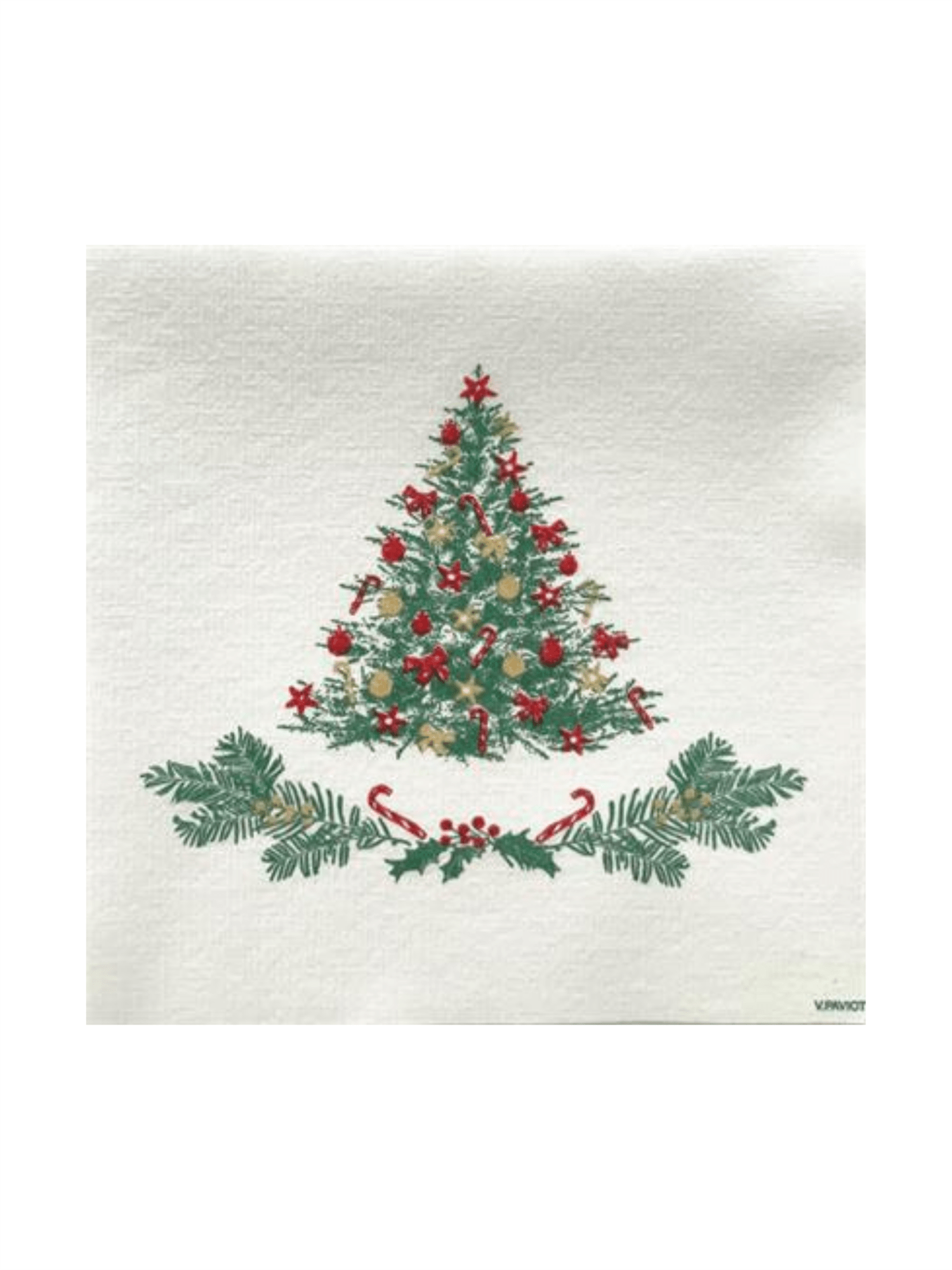 Servietter - Juletre Hvit 25x25cm - at home