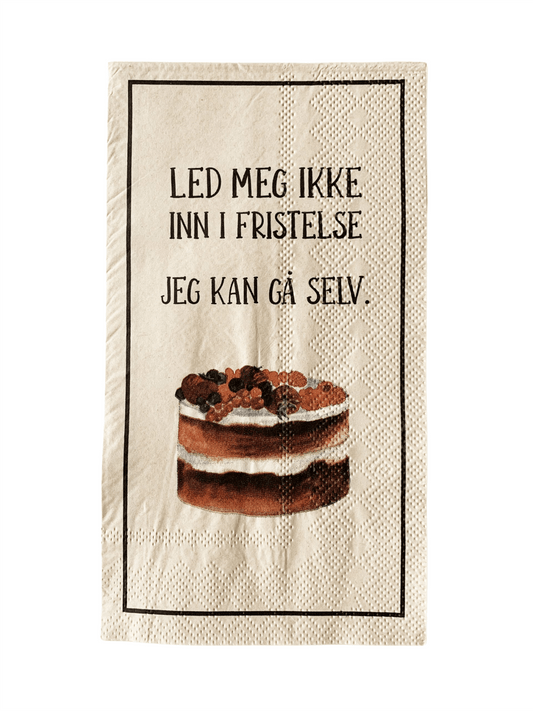 Servietter - "Led Meg Ikke Inn I Fristelse" 33x40cm - at home