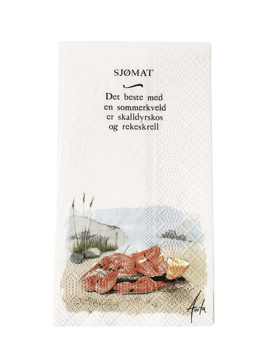 Servietter - Skalldyr 33x40cm - at home