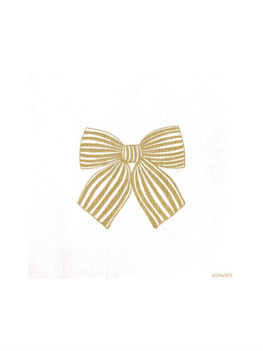 Servietter - Sløyfe Gull 25x25cm - at home