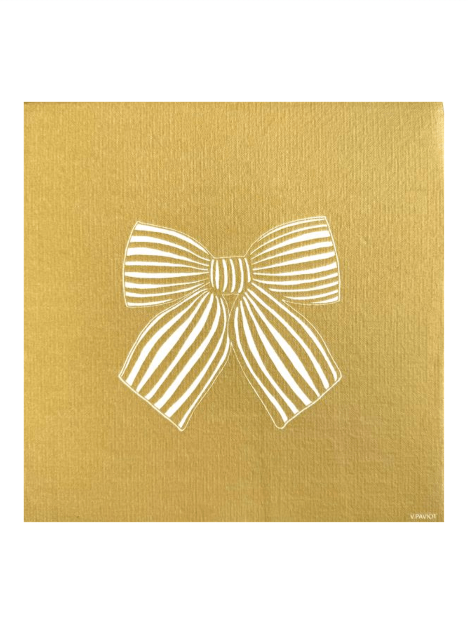 Servietter - Sløyfe Gull 40x40cm - at home