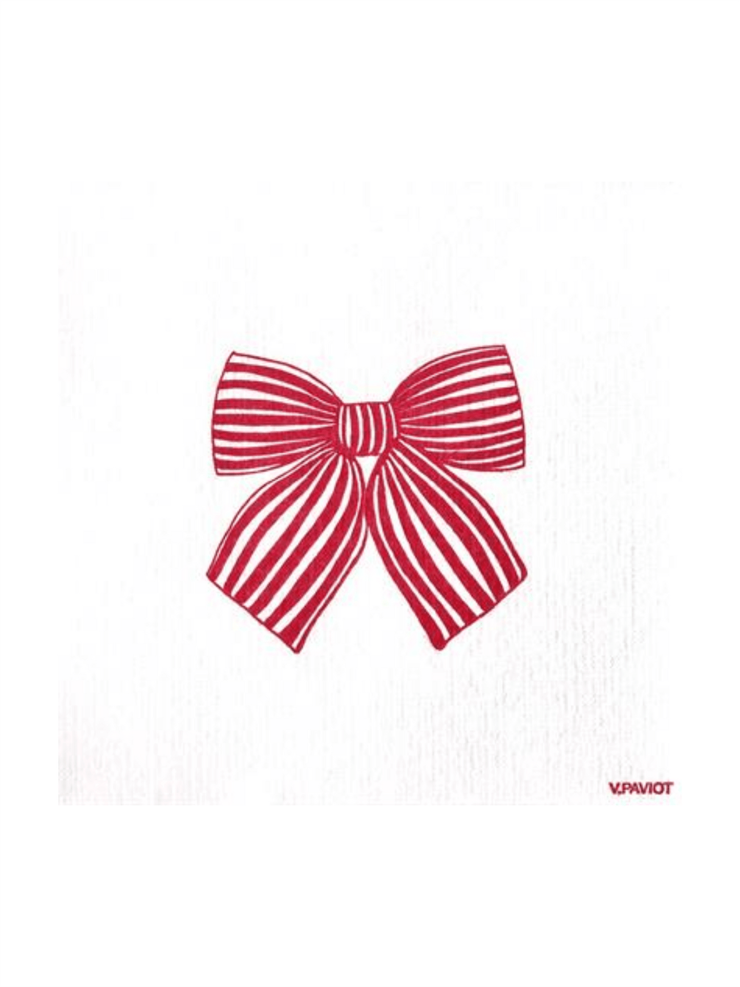 Servietter - Sløyfe Rød 25x25cm - at home