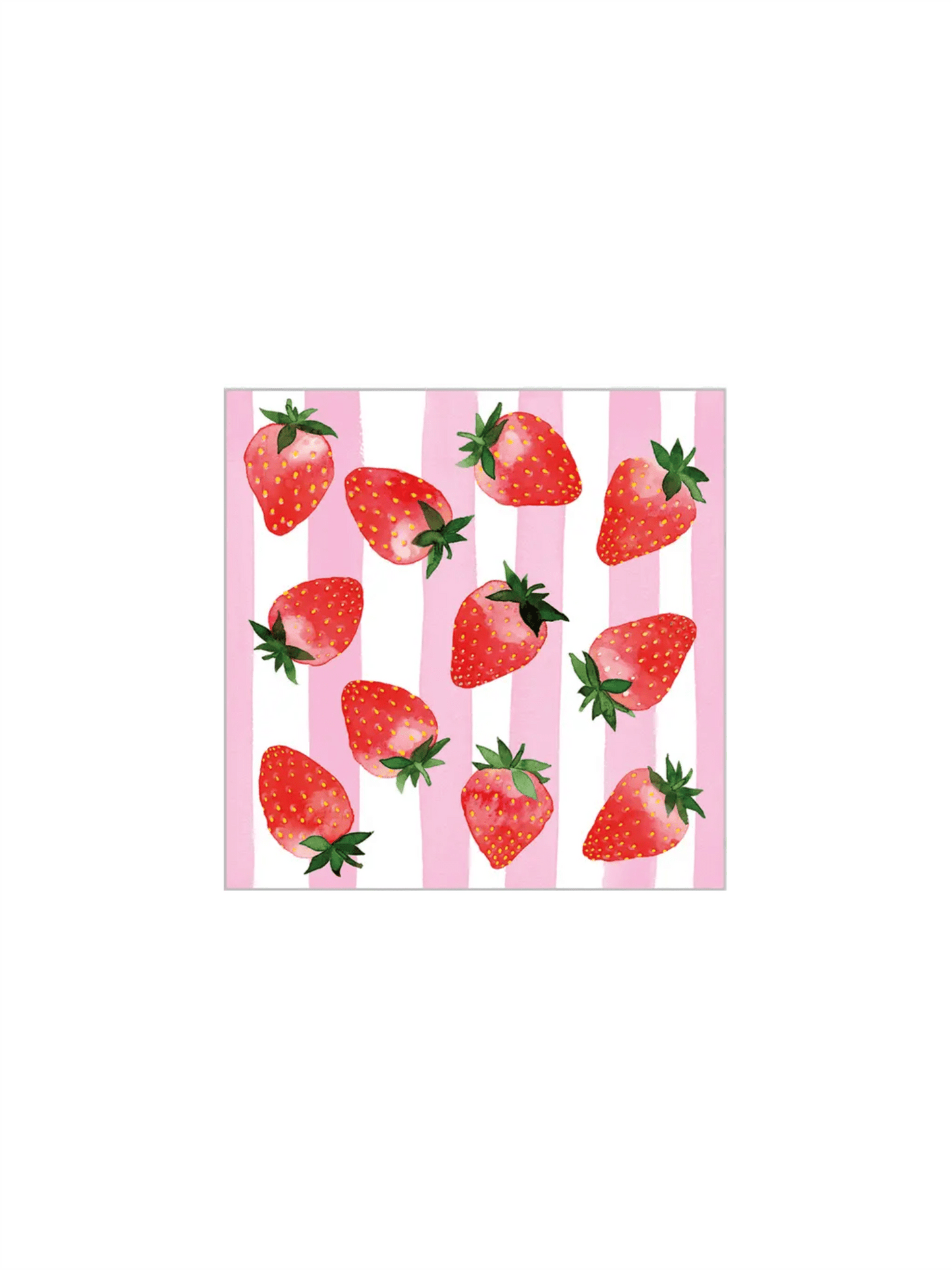 Servietter - Strawberry & Stripes 25x25cm - at home