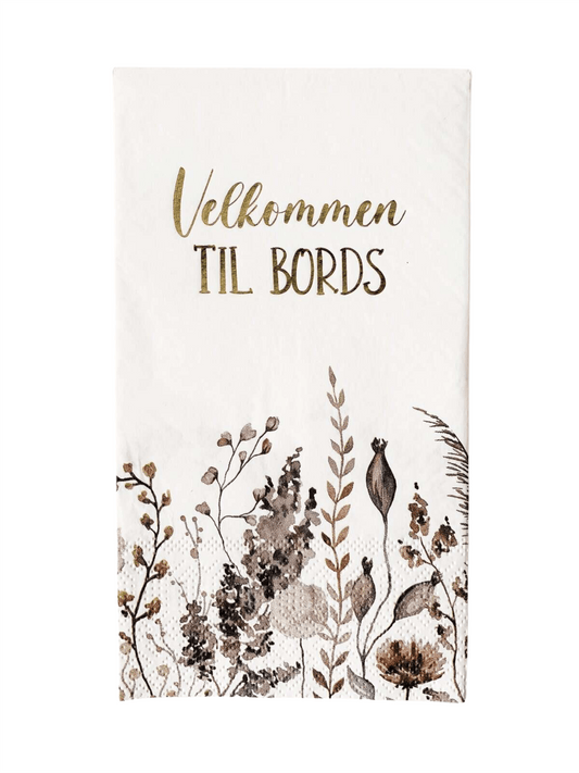 Servietter - Velkommen Til Bords 33x40cm Blomster - at home