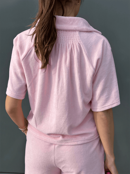 Shirt Smock Back - Light Pink - at home