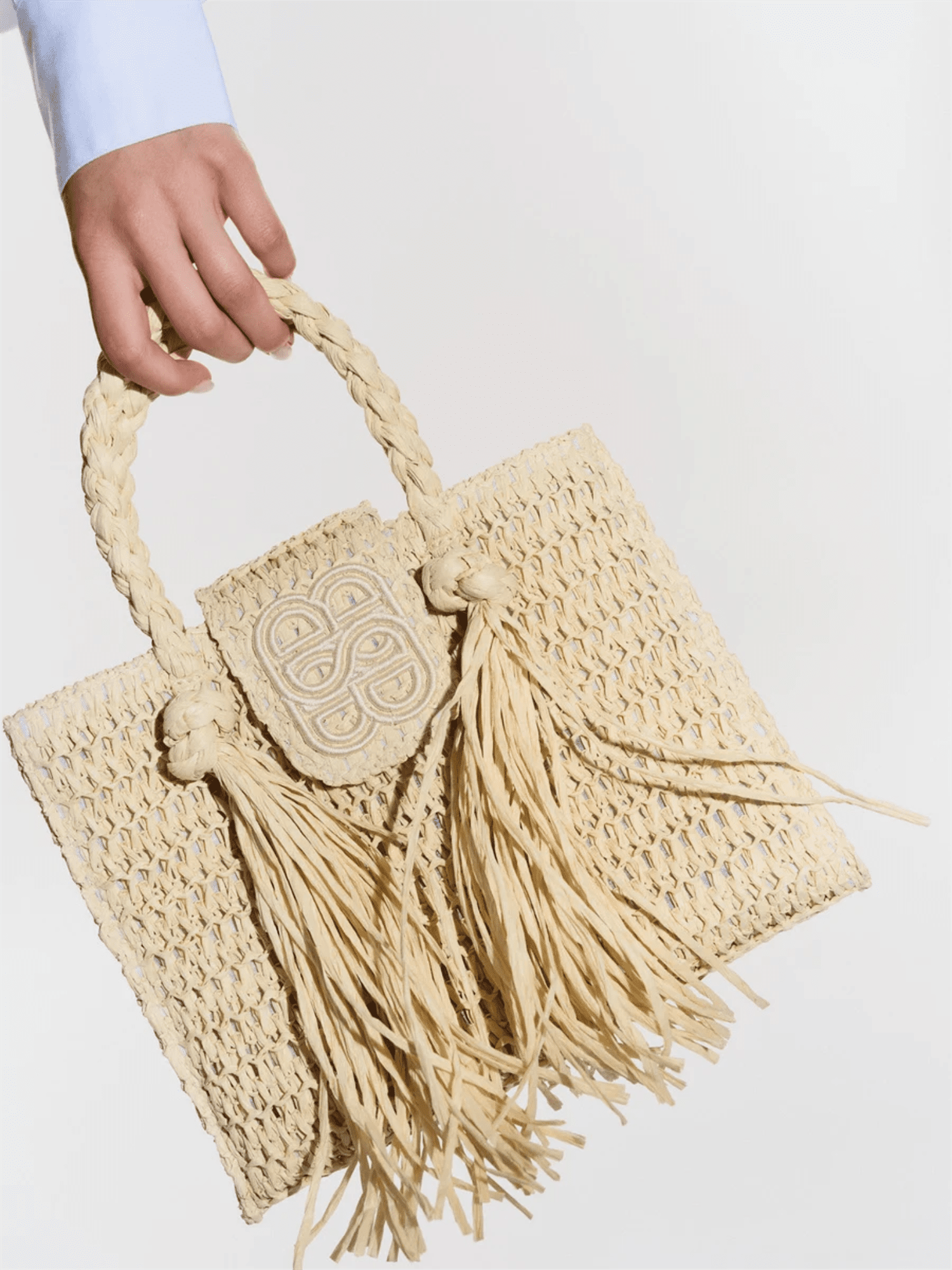Sigrid Straw Bag - Beige - at home