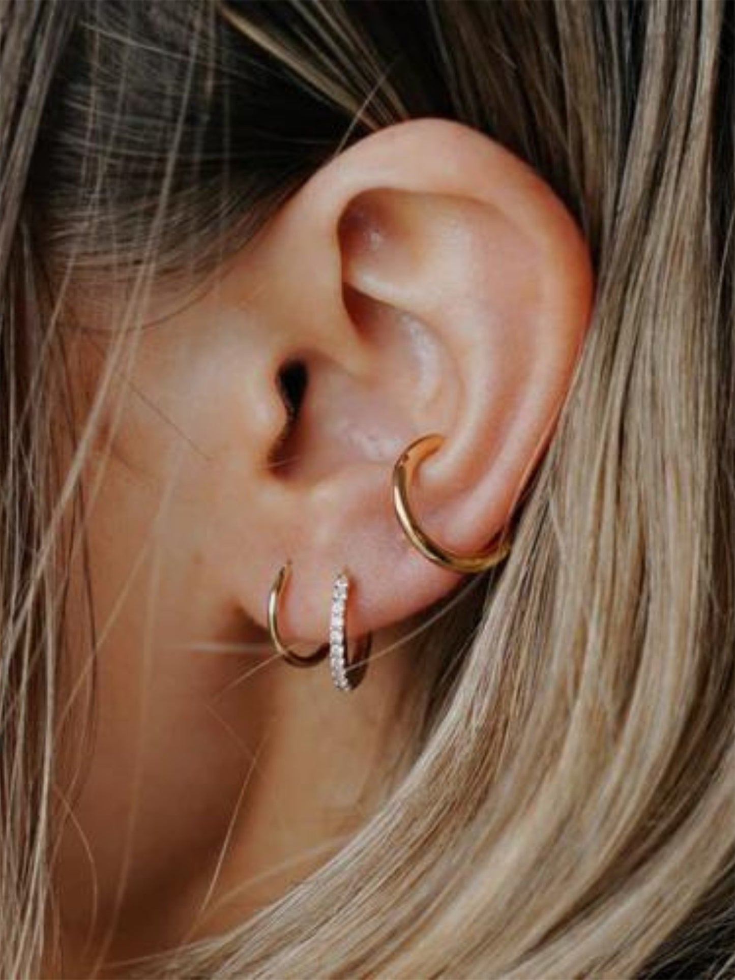 Simple Ear Cuff - Gold - at home