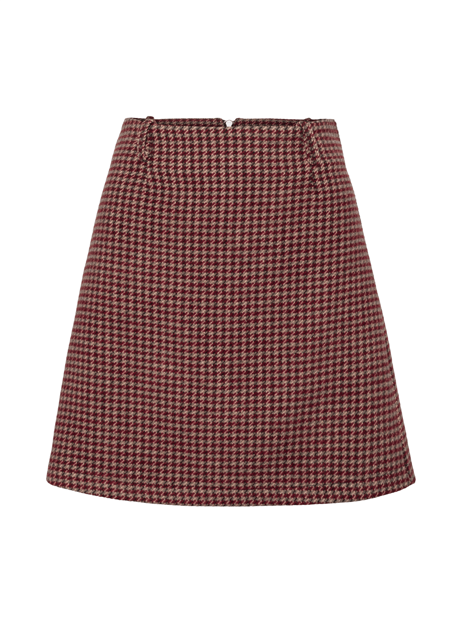 Skirt Check - Burgundy - at home