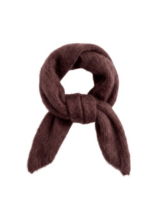 Small Scarf Brushed Cashmere - Brown - at home