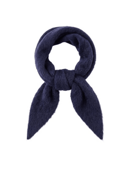 Small Scarf Brushed Cashmere - Navy - at home