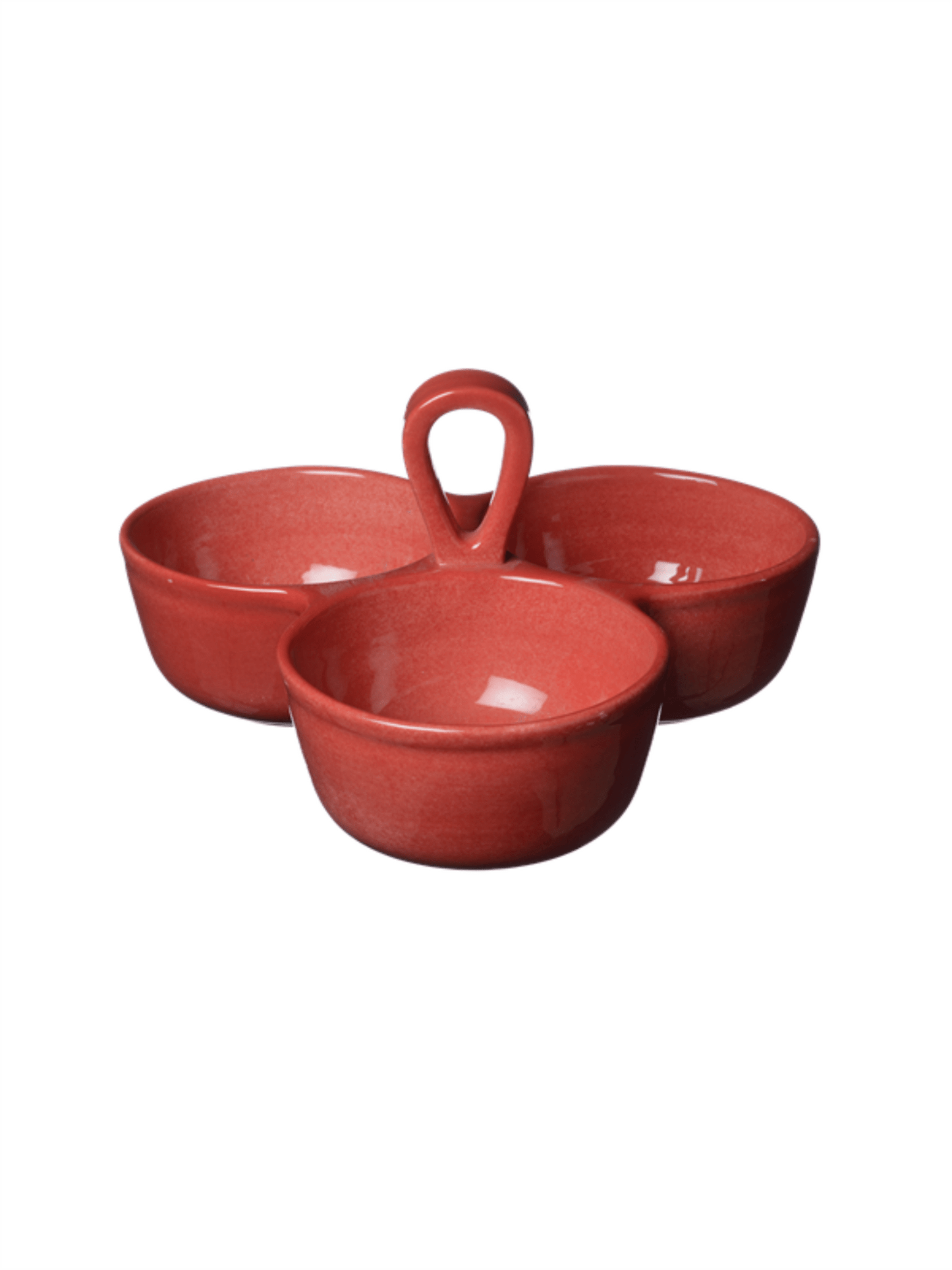 Snacksskål Tredelt Capri - Rød - at home