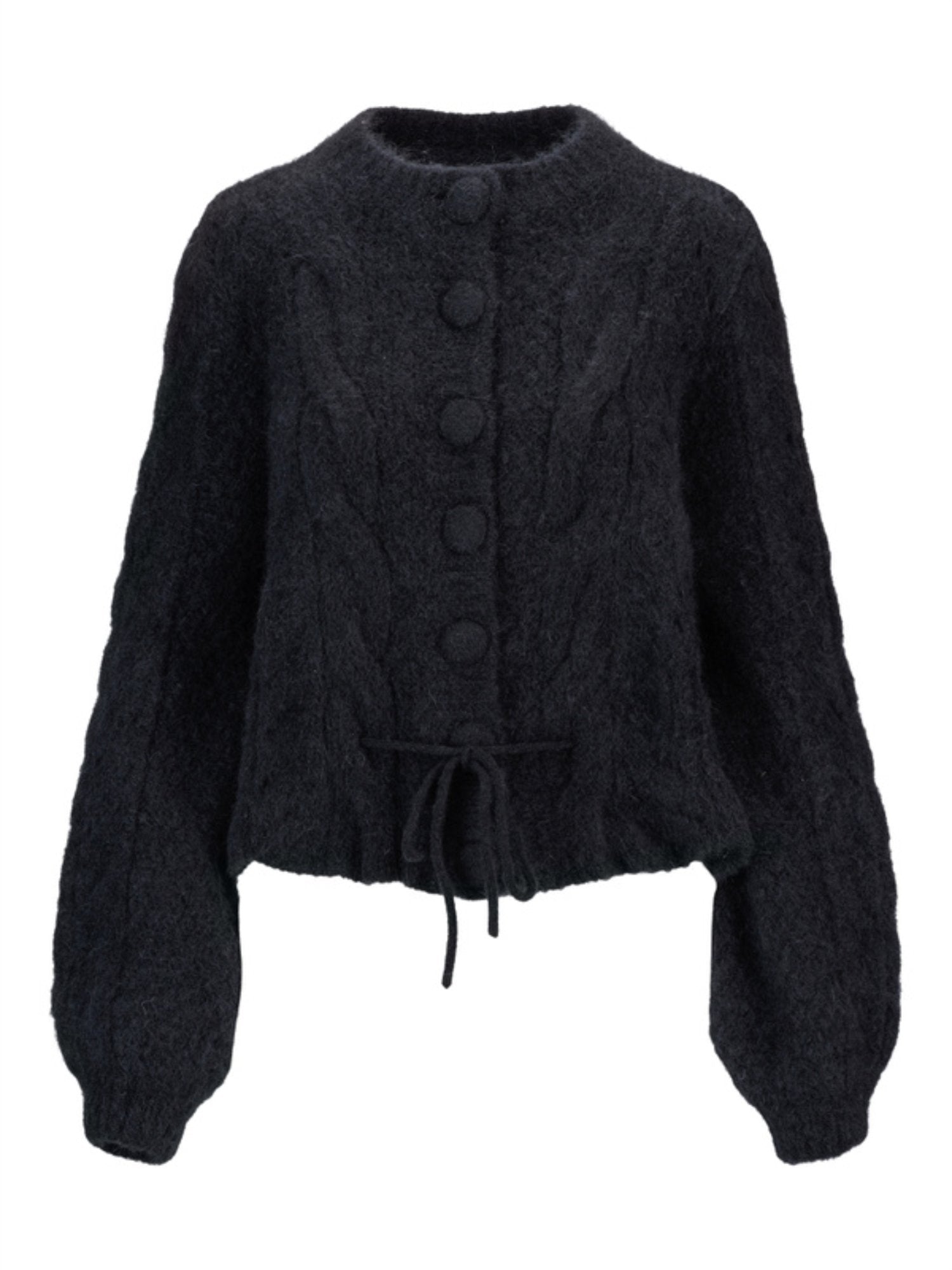 Sophia Chunky Cardigan - Dark Navy - at home