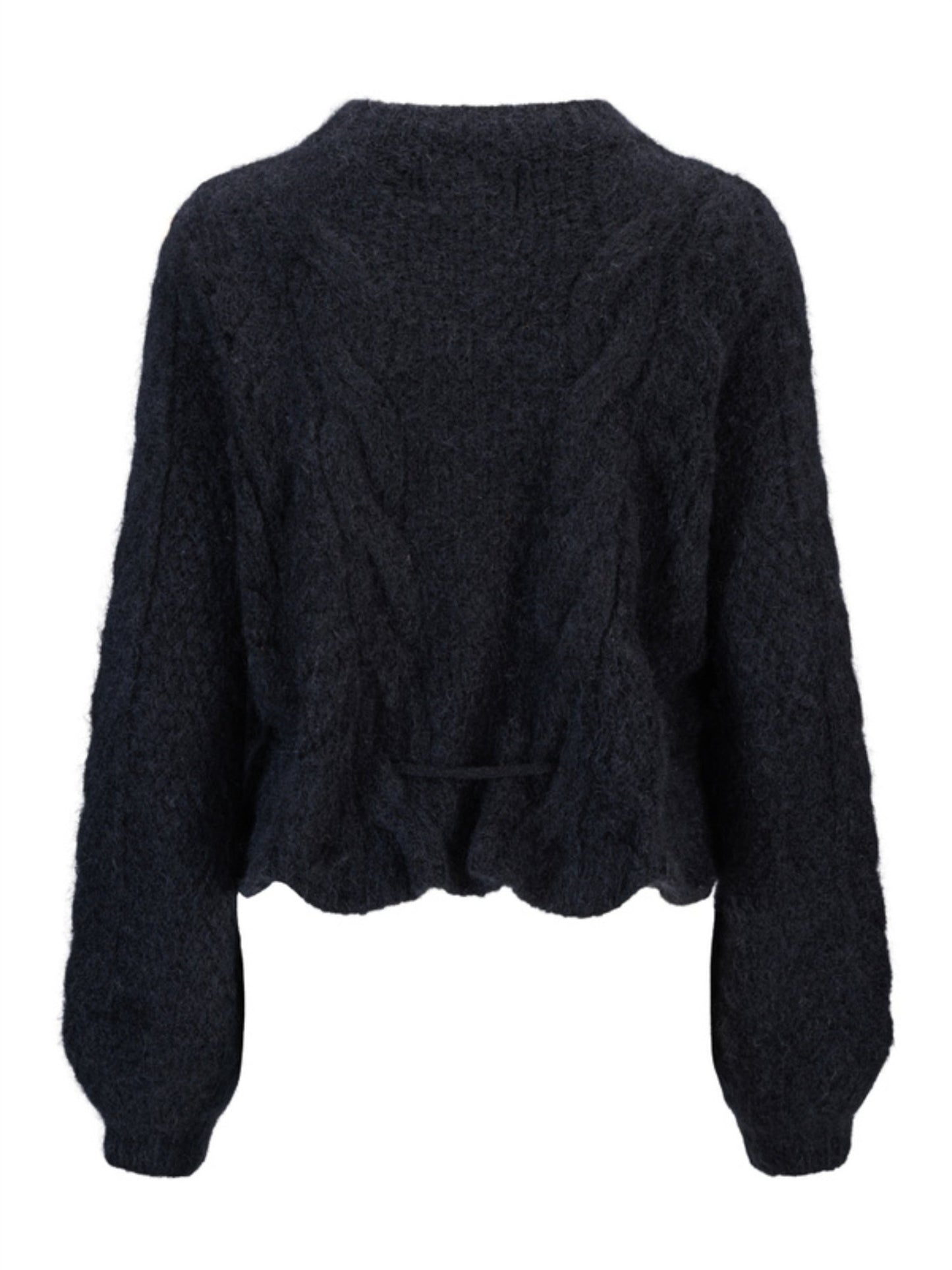 Sophia Chunky Cardigan - Dark Navy - at home