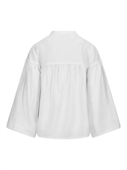Stine Linen Shirt - White - at home