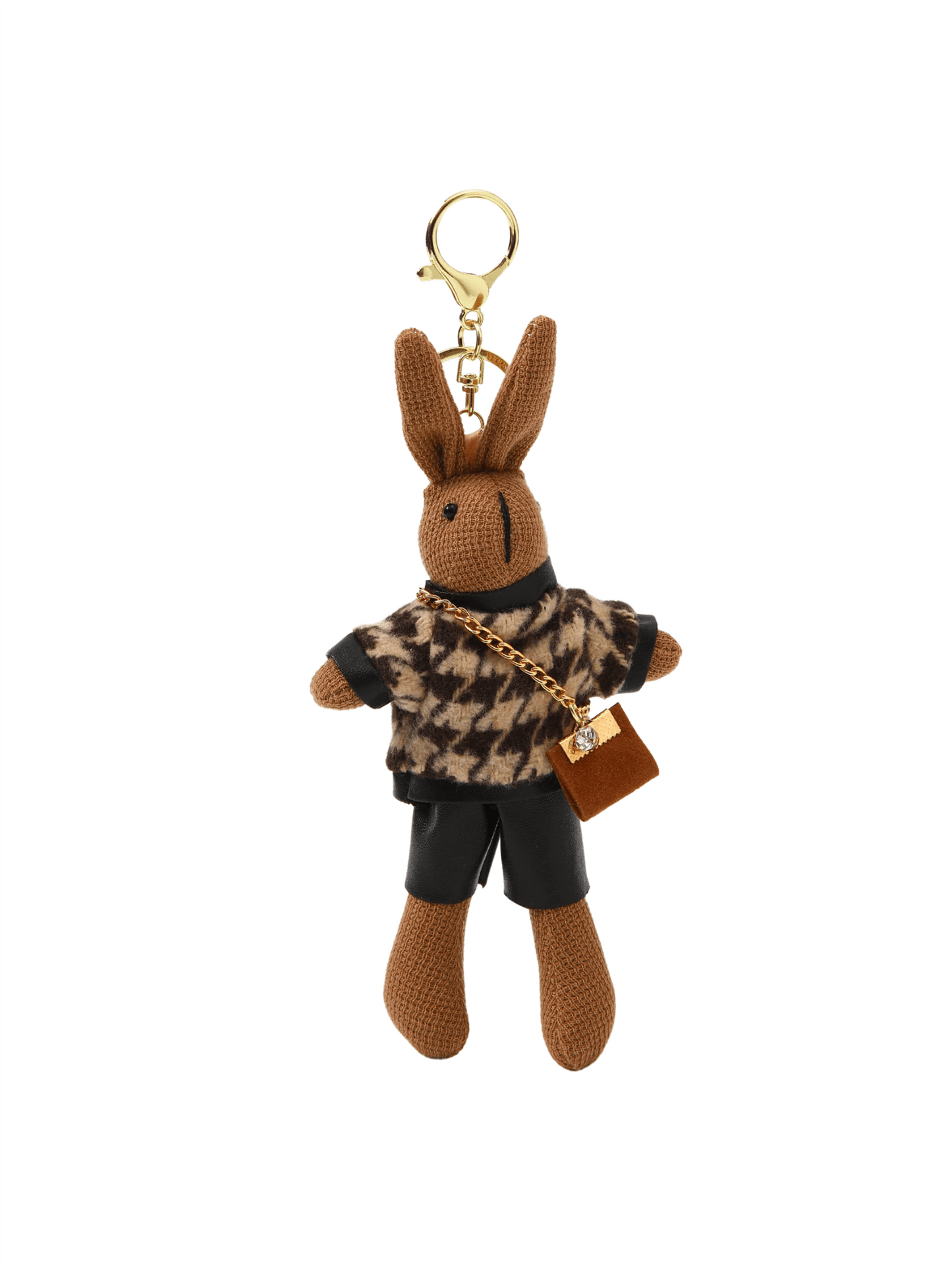 Teddy Bag Charm - Brown - at home