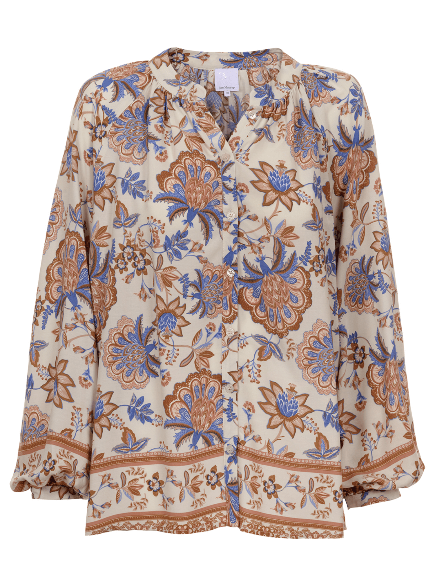 Thea Blouse - Shaded Blue - at home