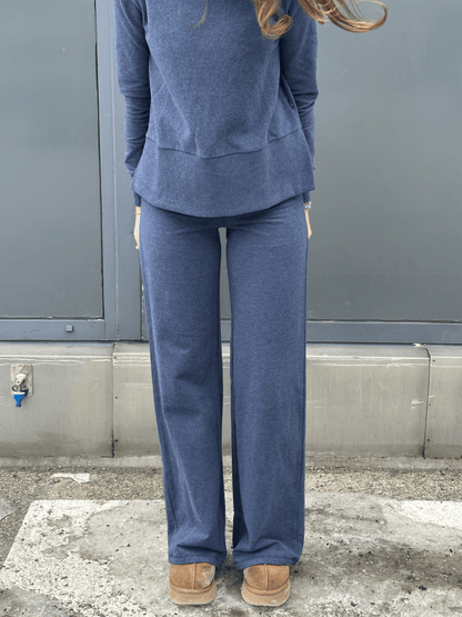 Tilly Pants Wide - Denim Blue - at home